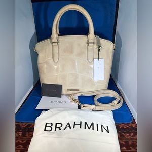 Brahmin Amelia Callisto light taupe bag, shoulderstrap, dust bag, tags
